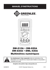 Textron GREENLEE DM-830A Manuel D'instructions