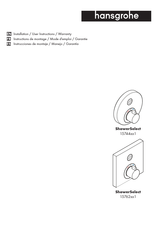 Hansgrohe ShowerSelect 15762141 Instructions De Montage / Mode D'emploi / Garantie