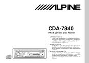 Alpine CDA-7840 Mode D'emploi