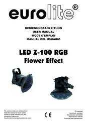 EuroLite LED Z-100 RGB Mode D'emploi