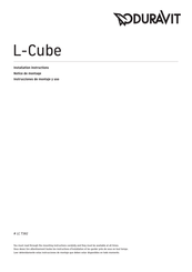 DURAVIT L-Cube LC 7382 Notice De Montage