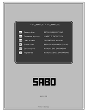 Sabo 43-COMPACT Livret D'entretien