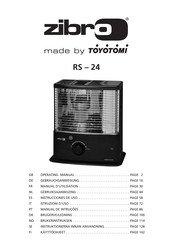 Toyotomi zibro RS-24 Manuel D'utilisation