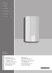 Siemens 9001071763 Notice De Montage Et D'utilisation