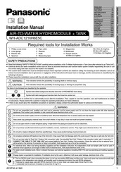 Panasonic WH-ADC1216H6E5C Manuel D'installation