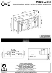 OVE TAHOE-LUX 60 Manuel D'installation