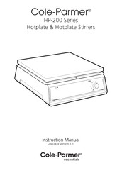 Cole-Parmer essentials HP-200 Serie Manuel D'instructions