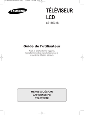 Samsung LE15E31S Guide De L'utilisateur