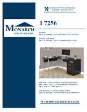 Monarch Specialties I 7256 Instructions D'assemblage