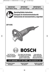 Bosch GP712VS Consignes De Fonctionnement/Sécurité