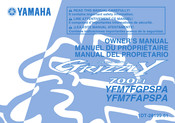 Yamaha GRIZZLY 700 FI Manuel Du Propriétaire