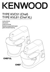 Kenwood Chef XL KVL6330S Manuel D'instructions