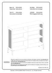 Walker Edison BS52JASMS Instructions De Montage