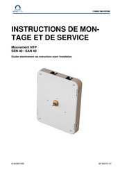 Mobatime Mouvement NTP SEN 40 Instructions De Montage Et De Service