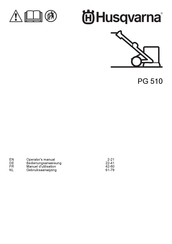 Husqvarna PG 510 Manuel D'utilisation