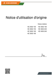 Amazone KE 2502-150 Notice D'utilisation D'origine