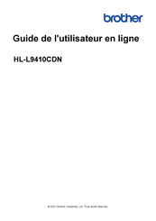 Brother HL-L9410CDN Guide De L'utilisateur En Ligne