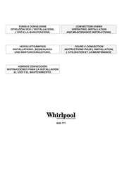 Whirlpool AGS 777 Instructions Pour L'installation, L'utilisation Et La Maintenance