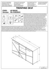 Dedeman TRENTINO 3K1F UP 00595 Instructions D'assemblage