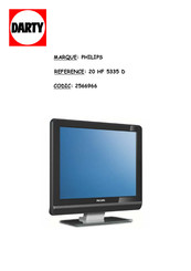 Philips 20HF5335D Mode D'emploi