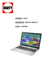 Asus S551LN-DN261H Manuel Électronique