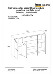 J.Mebelmann DOORSET 4d1s Mode D'emploi