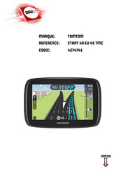 TomTom START 40 EU 45 TMC Manuel D'utilisation