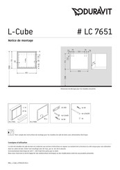 DURAVIT L-Cube LC 7651 Notice De Montage