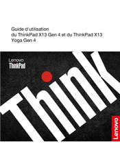 Lenovo ThinkPad X13 Yoga Gen 4 Guide D'utilisation