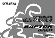 Yamaha Raptor YFM660RP 2001 Manuel Du Propriétaire