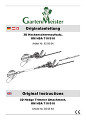 Gartenmeister 92 05 64 Instructions