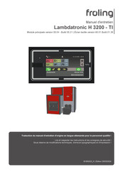 Fröling Lambdatronic H 3200-TI Manuel D'entretien