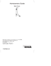 Kohler K-106 Manuel D'utilisation