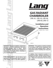 Lang LRB-48 Instructions D'installation Et De Fonctionnement