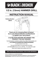 Black & Decker DR670 Manuel D'instructions