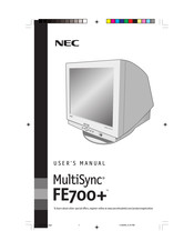 NEC MultiSync FE700+ Manuel De L'utilisateur