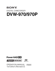 Sony DVW-970P Manuel D'utilisation