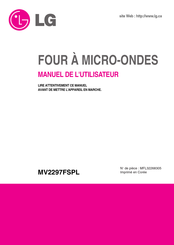 LG MV2297FSPL Manuel De L'utilisateur