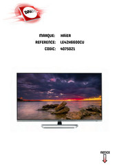 Haier LE42H6600CU Guide D'utilisation