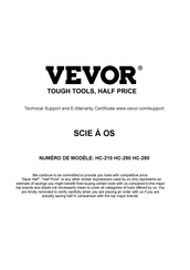 VEVOR HC-280 Mode D'emploi