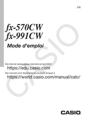 Casio fx-570CW Mode D'emploi