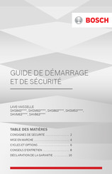 Bosch SHS843 Série Guide De Démarrage Et De Sécurité