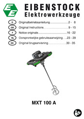 EIBENSTOCK MXT 100 A Notice Originale