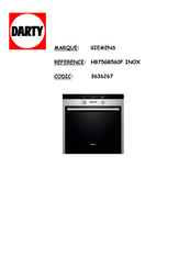 Siemens HB75GB560F INOX Notice D'utilisation