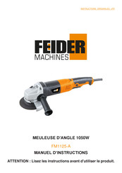 FEIDER Machines FM1125-A Manuel D'instructions