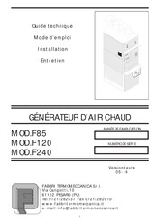 Fabbri Termomeccanica F240 Guide Technique