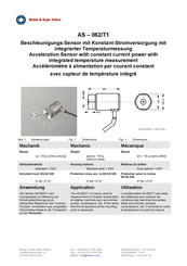 Brüel & Kjaer Vibro AS-062/T1 Mode D'emploi