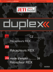 JETI model Duplex REX Serie Mode D'emploi