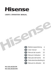 Hisense RS-33DL4SCB/CPA1 Manuel D'utilisation