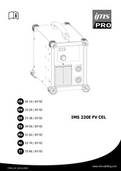 GYS IMS PRO 220E FV CEL Mode D'emploi